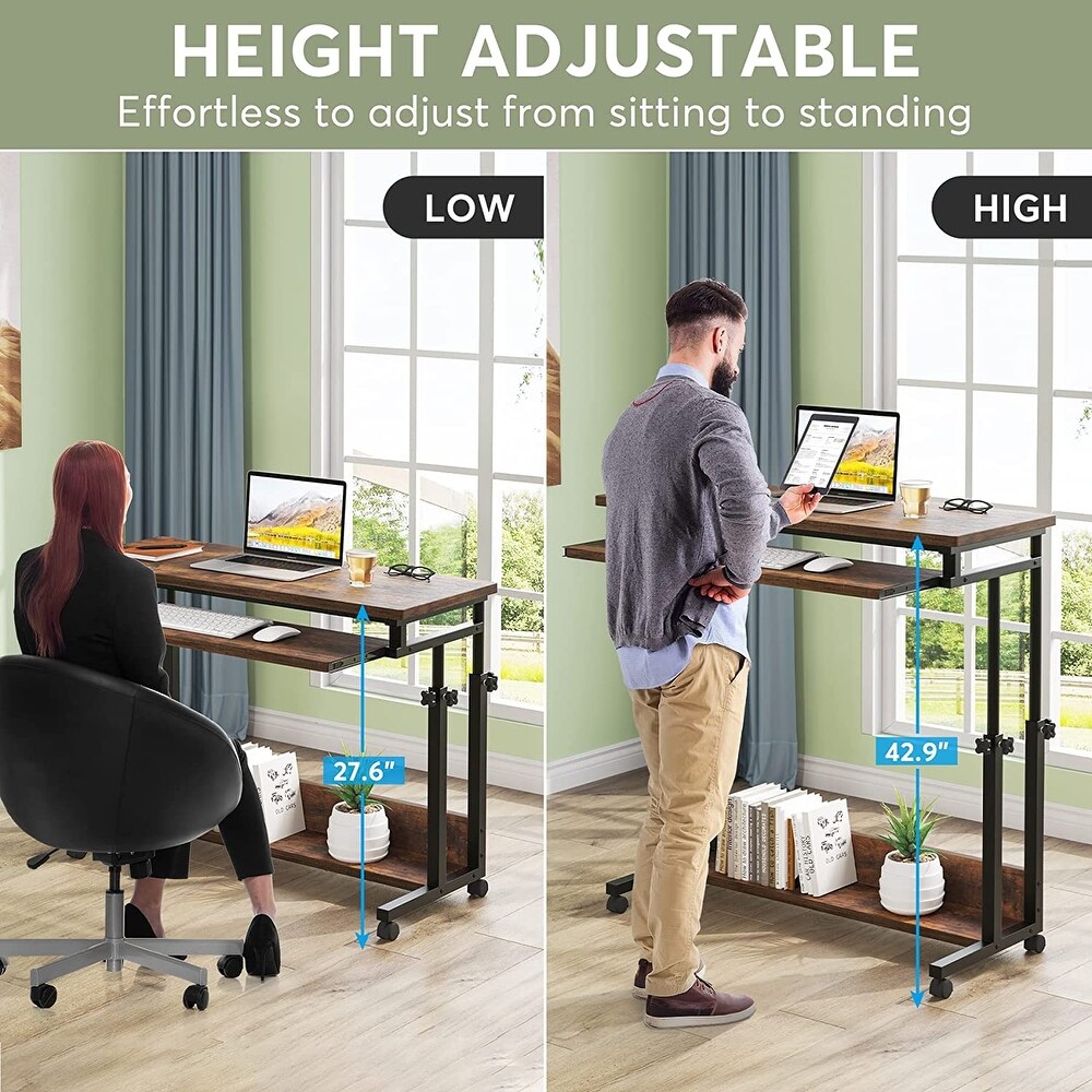 Portable Laptop Desk for Sofa and Bed  Height Adjustable Small Standing Table