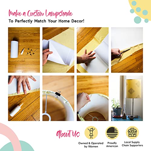 Lampshade Material - Adhesive Styrene Sheet for Making a Round Lampshade - 15.5 inches High X 180 inches Wide (5 Yards) - Pressure Sensitive Styrene Sheet for DIY Lampshade Kit