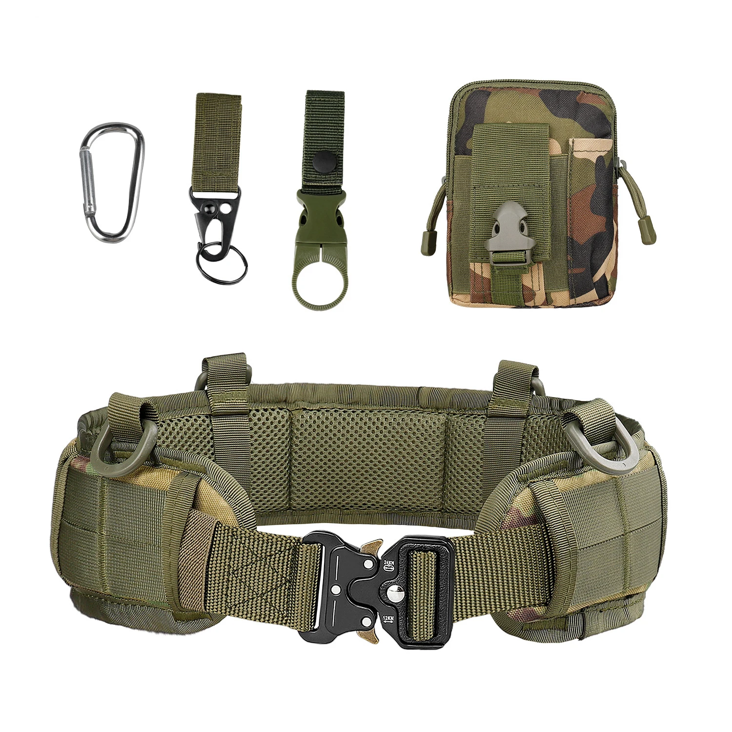 Hunting Shooting camping Outdoor Patrol Molle Belt 1000D High Density Nylon Padded Combat Tactical Waist Belt