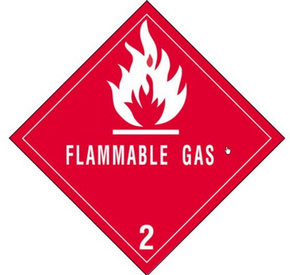 BASCO DL004 Flammable Gas   2   Class 2 Hazardous ...