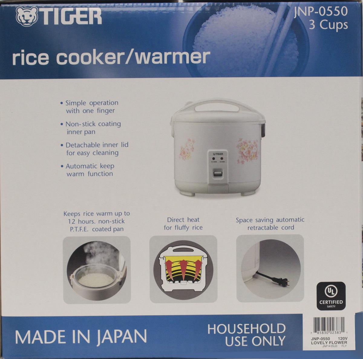 Tiger 3 Cup Floral White Rice Cooker and Warmer