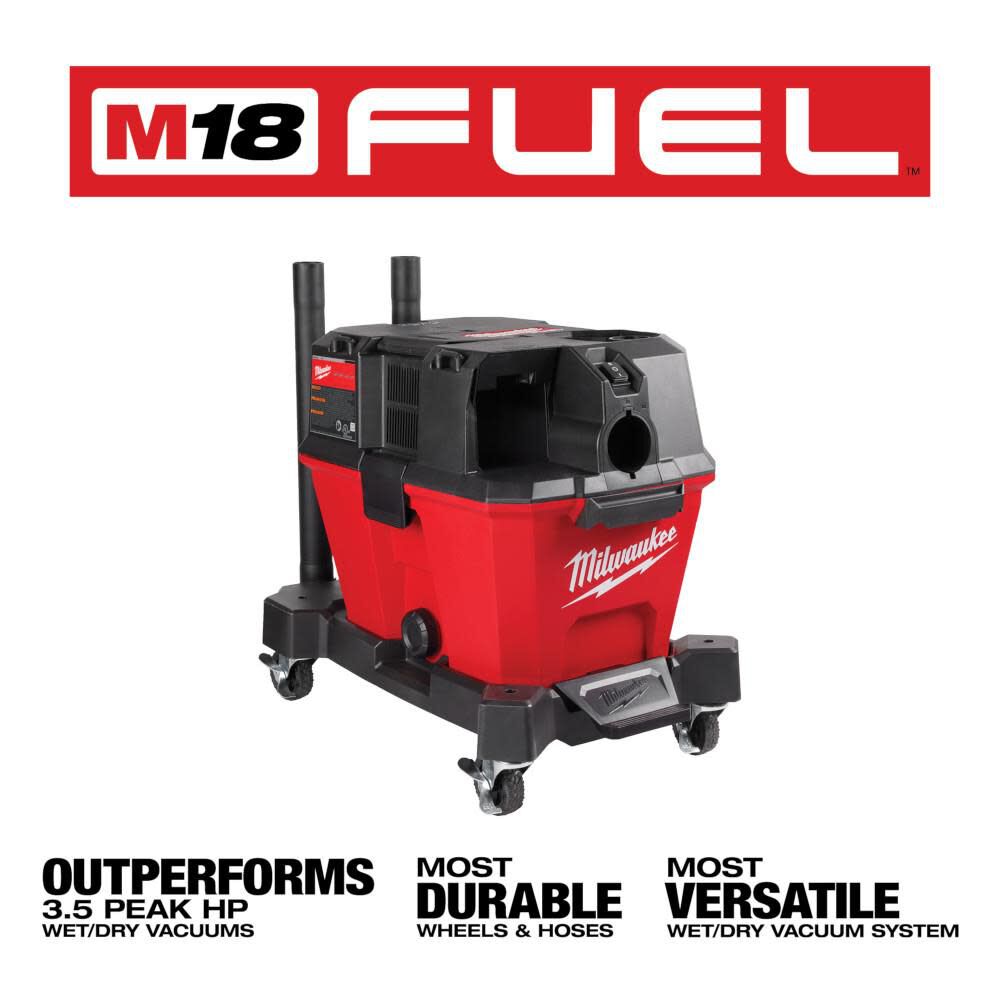 MW M18 FUEL 6 Gallon Wet/Dry Vacuum Bare Tool with 4-in-1 Cleaning Tool and Storage Bag Bundle 0910-20-2026-2019 from MW