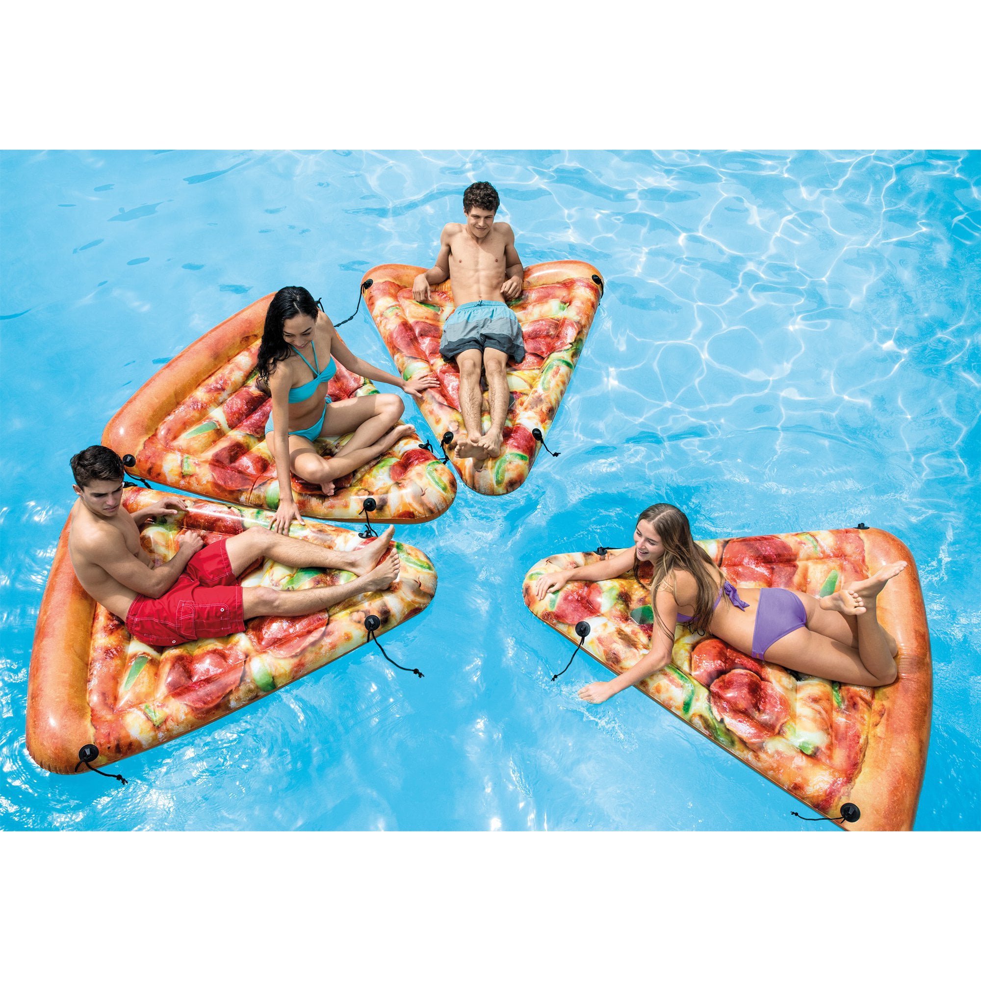 Intex Inflatable Pizza Slice Pool Mat, 69" x 57"