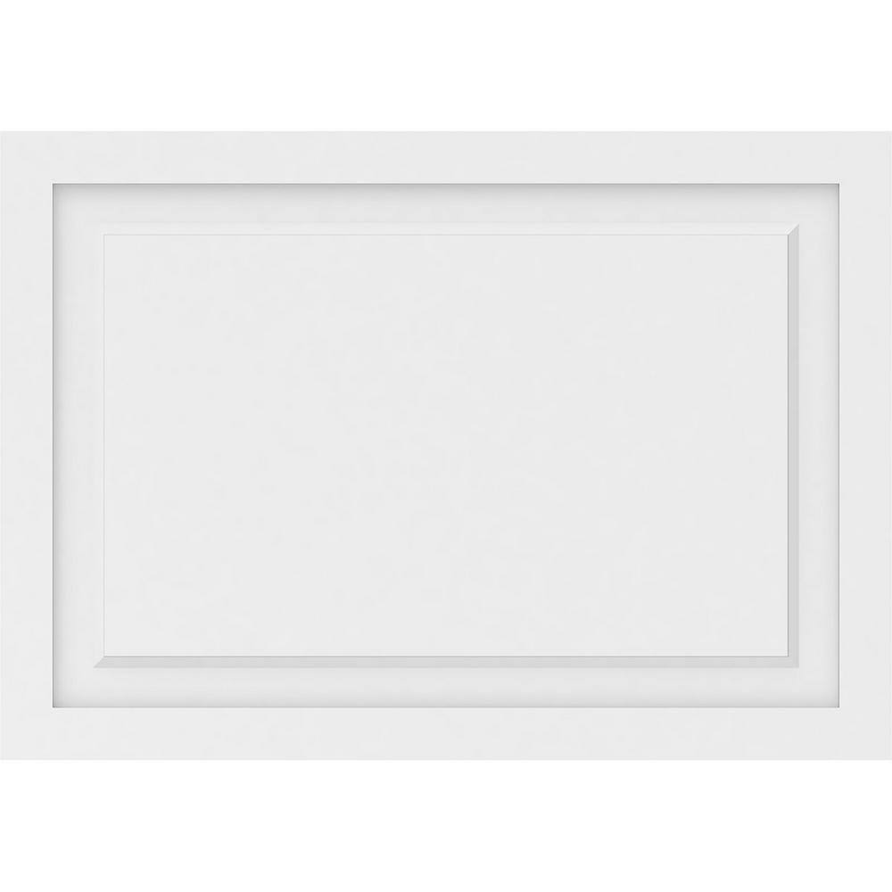 Ekena Millwork 58 in. x 2-56 ft. x 2 ft. Harrison Raised Panel White PVC Decorative Wall Panel WALP34X24X062HAR