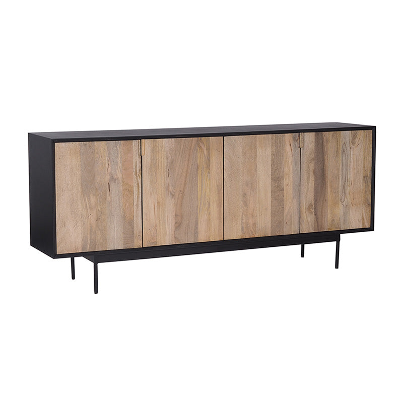 RADLEY Sideboard 180 cm Solid Mango Wood - Natural & Black