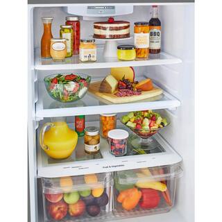 LG 30 in. W 20 cu. ft. Top Freezer Refrigerator w LED Lighting SmartDiagnosis and Multi-Air Flow in Stainless Steel LTCS20030S