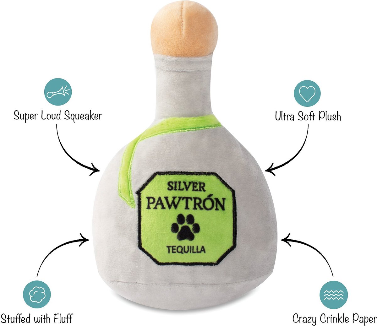 Pet Shop by Fringe Studio Pawtron Tequila Plush Dog Toy