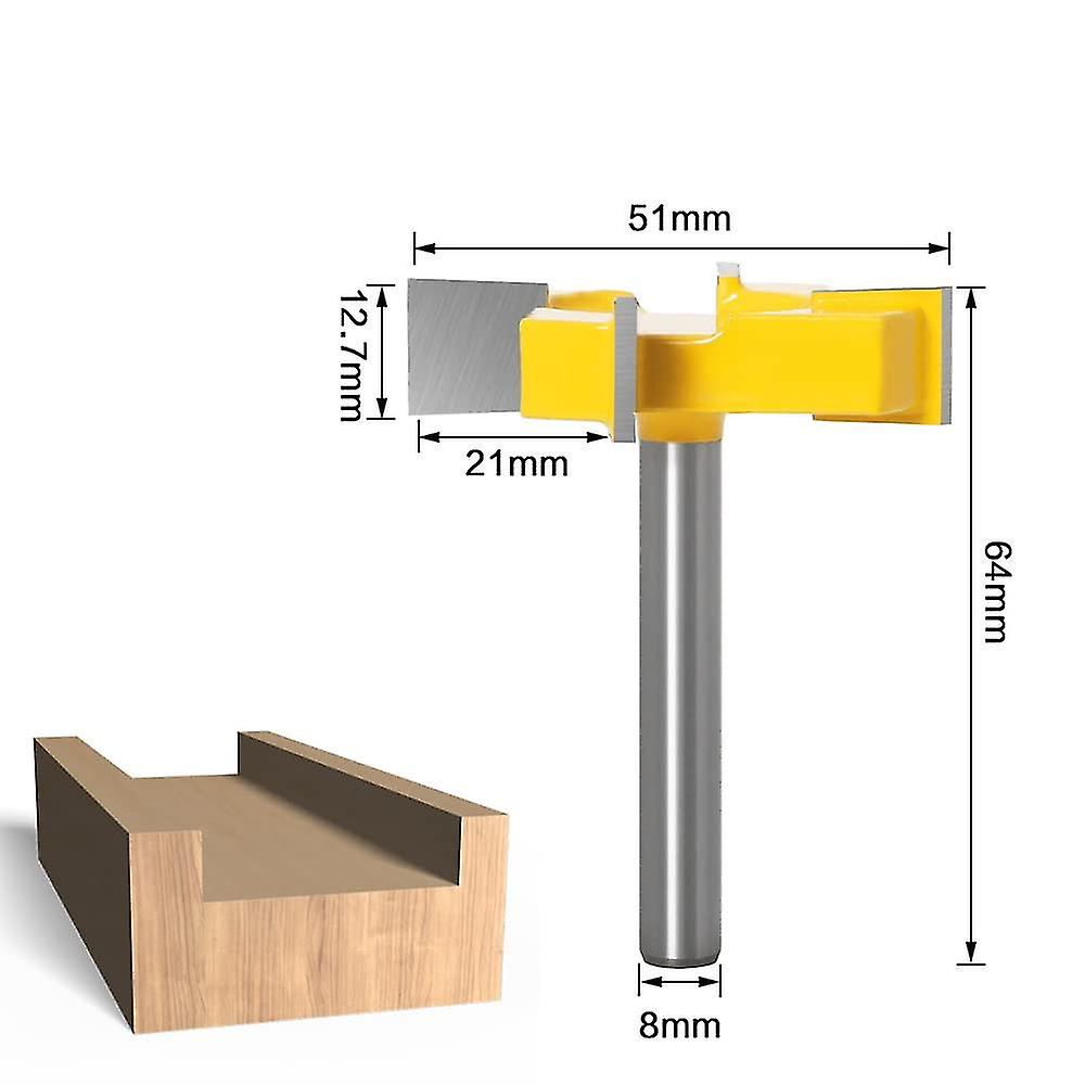 Surface Milling Cutter， 8 Mm Shank Cleaning Lower Router Bits Surface Planing Cutter Diameter Cleaning Lower Joinery Cutter， Wood Planer For Woodworki