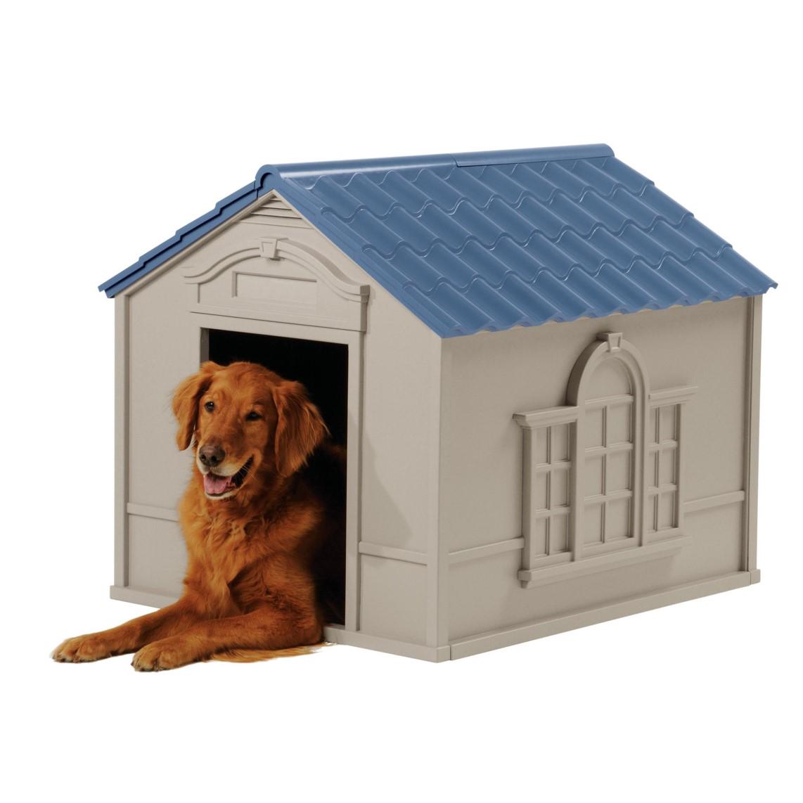 Suncast Deluxe Indoor and Outdoor Dog House for Medium