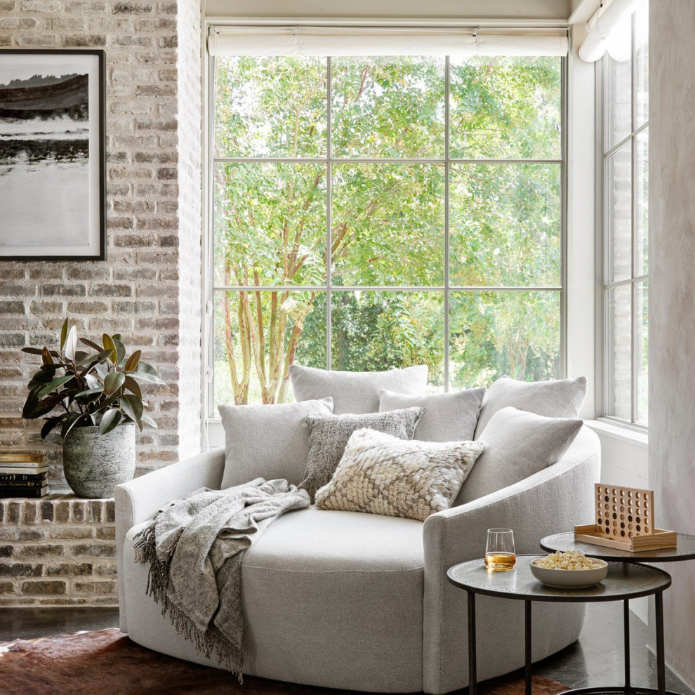 Chloe Media Lounger Delta Bisque   Transitional   Armchairs And Accent Chairs   by Old Bones Co.  Studios  Houzz