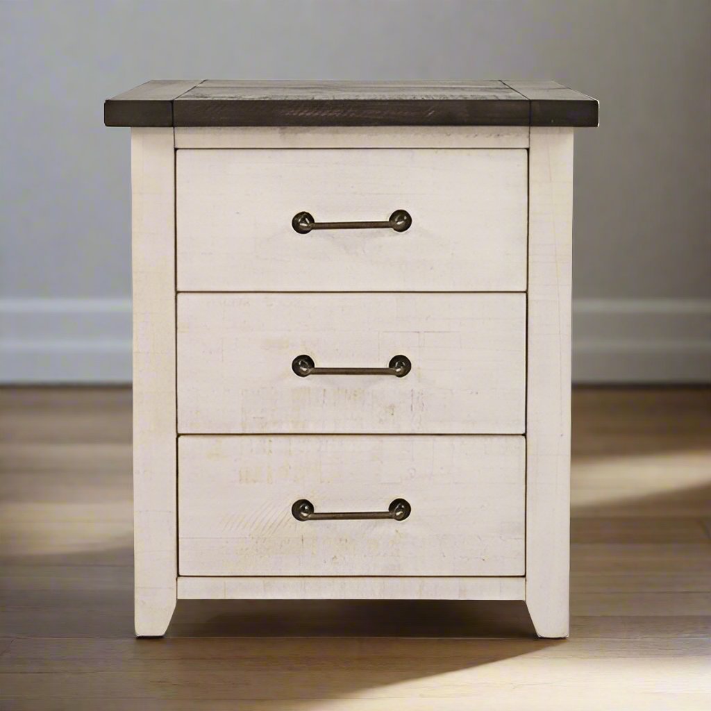 Loft Power Nightstand in Vintage White