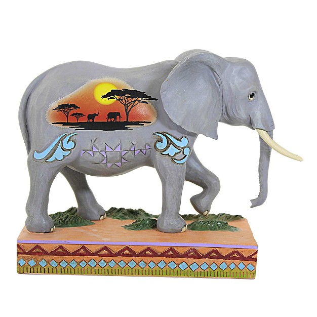 Jim Shore African Elephant One Figurine 5 25 Inches Animal Planet 6010937 Polyresin Gray