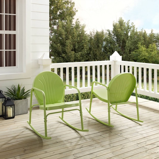 Griffith 2pc Outdoor Metal Rocking Chair Set Crosley