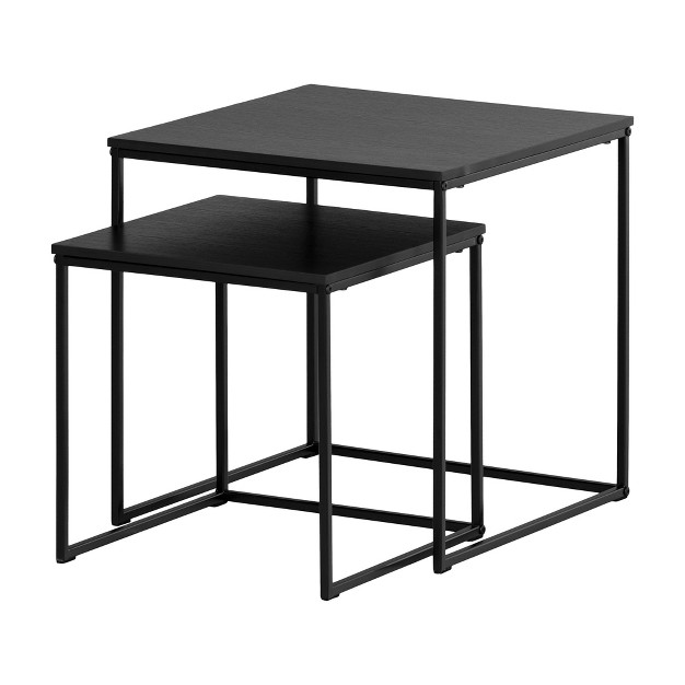 Set Of 2 Slendel Nesting Tables Black Oak South Shore