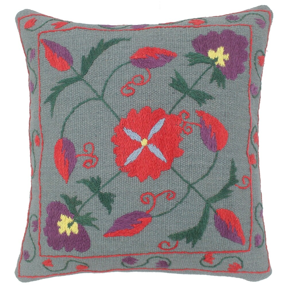 Bohemian Gillard Kilim Suzani Handmade Pillow