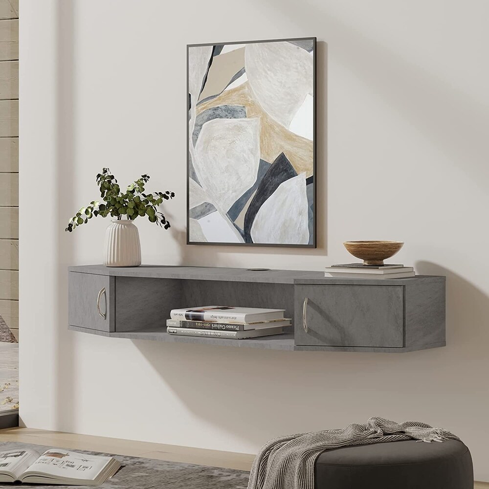 Floating Entertainment Center Modern Hanging TV Stand