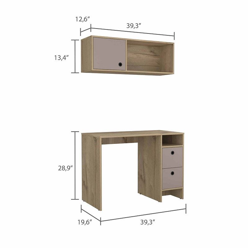 Tokyo Office Set， Three Drawers