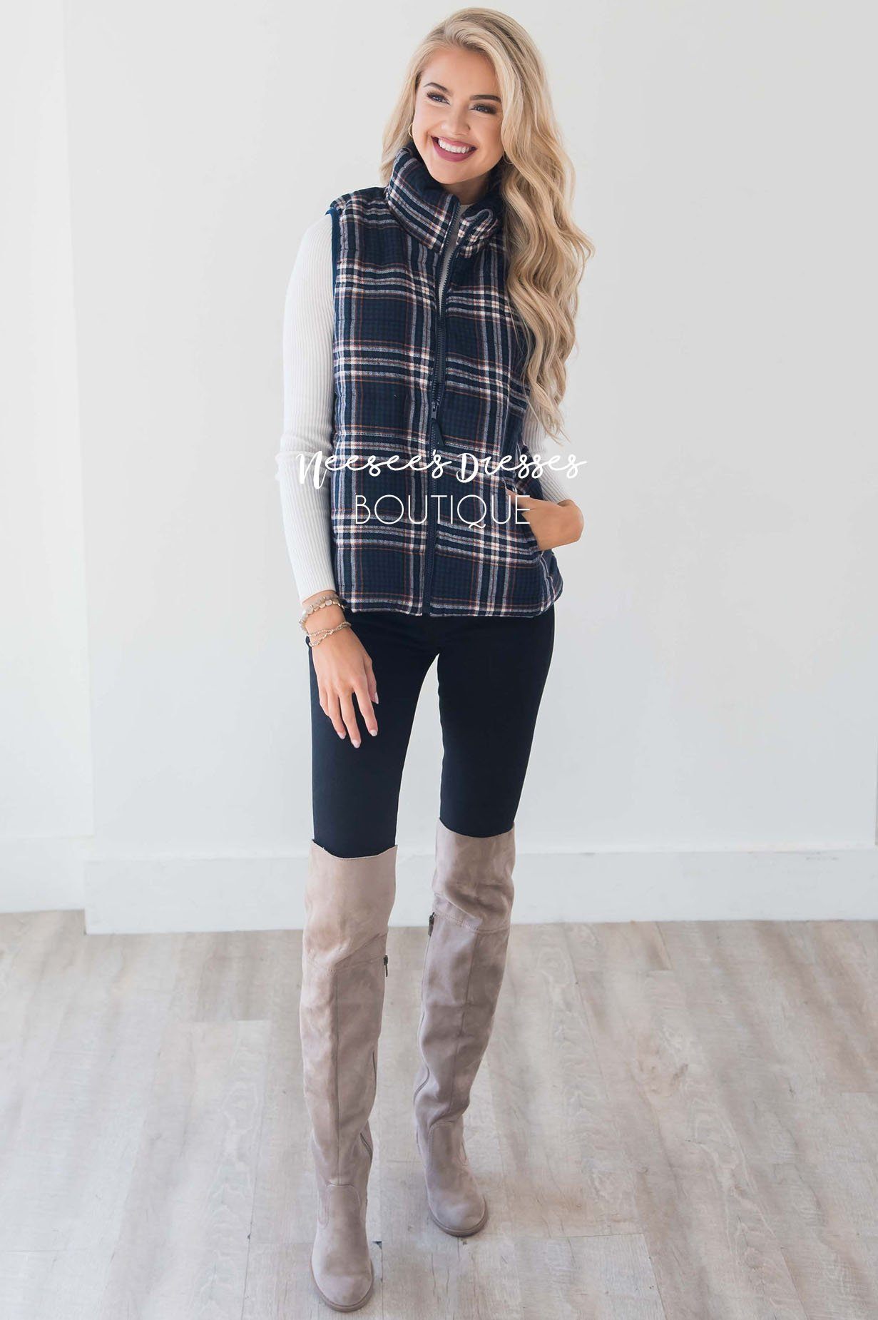 Winter Wishes Plaid Vest