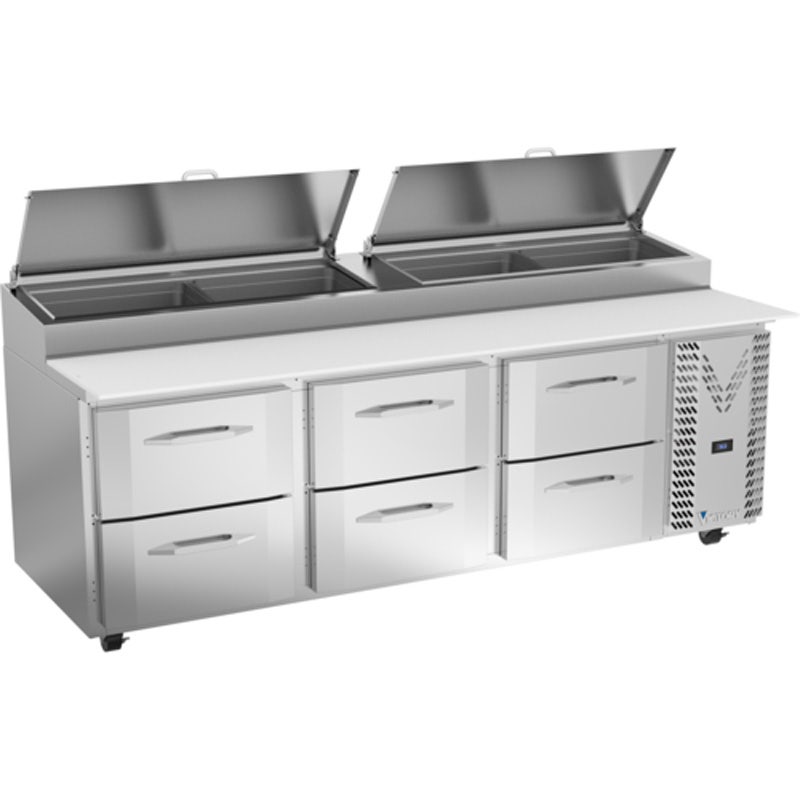 Victory VPPD93-6 Ultraspec Series Pizza Prep Table， Three-Section