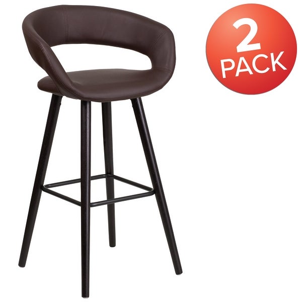 2 Pk. 29'' High Contemporary Barstool with Wood Frame - 22