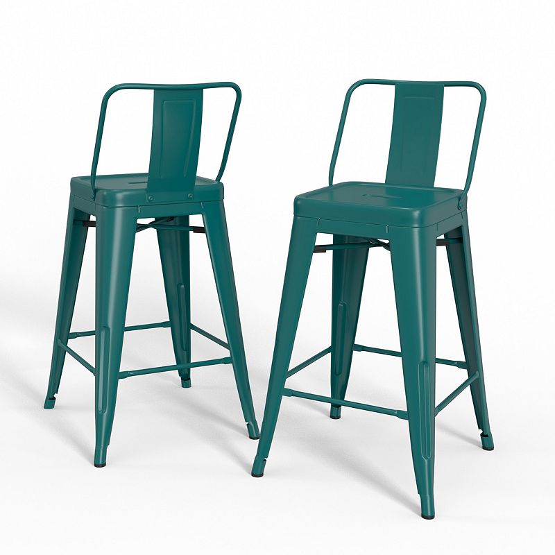 Simpli Home Rayne Counter Stool 2-piece Set