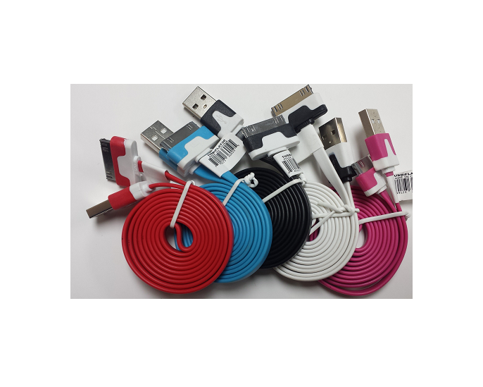 Assorted 3 Foot Flat Pin USB Cable Replacement