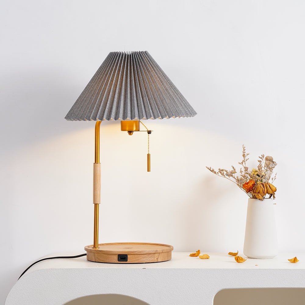 Wooden Retro Table Lamp