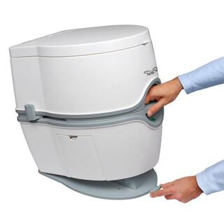 THETFORD Porta Potti 1-Piece 0.07 GPF Single Flush Round Electric Toilet in White 92306