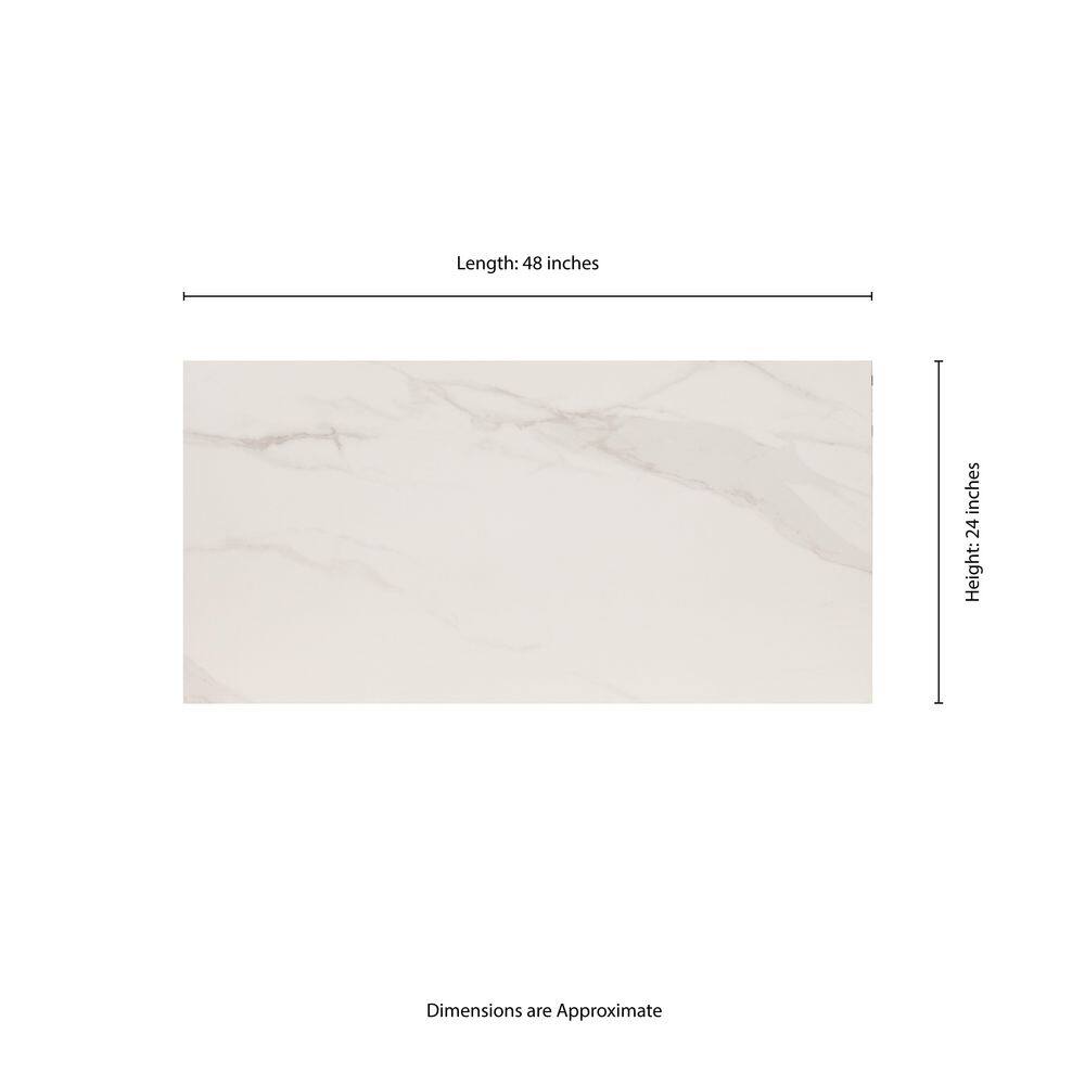 MSI Voyager Blanco 24 in. x 48 in. Matte Porcelain Marble Look Floor and Wall Tile (15.32 sq. ft.Case) NHDVOYBLA2448