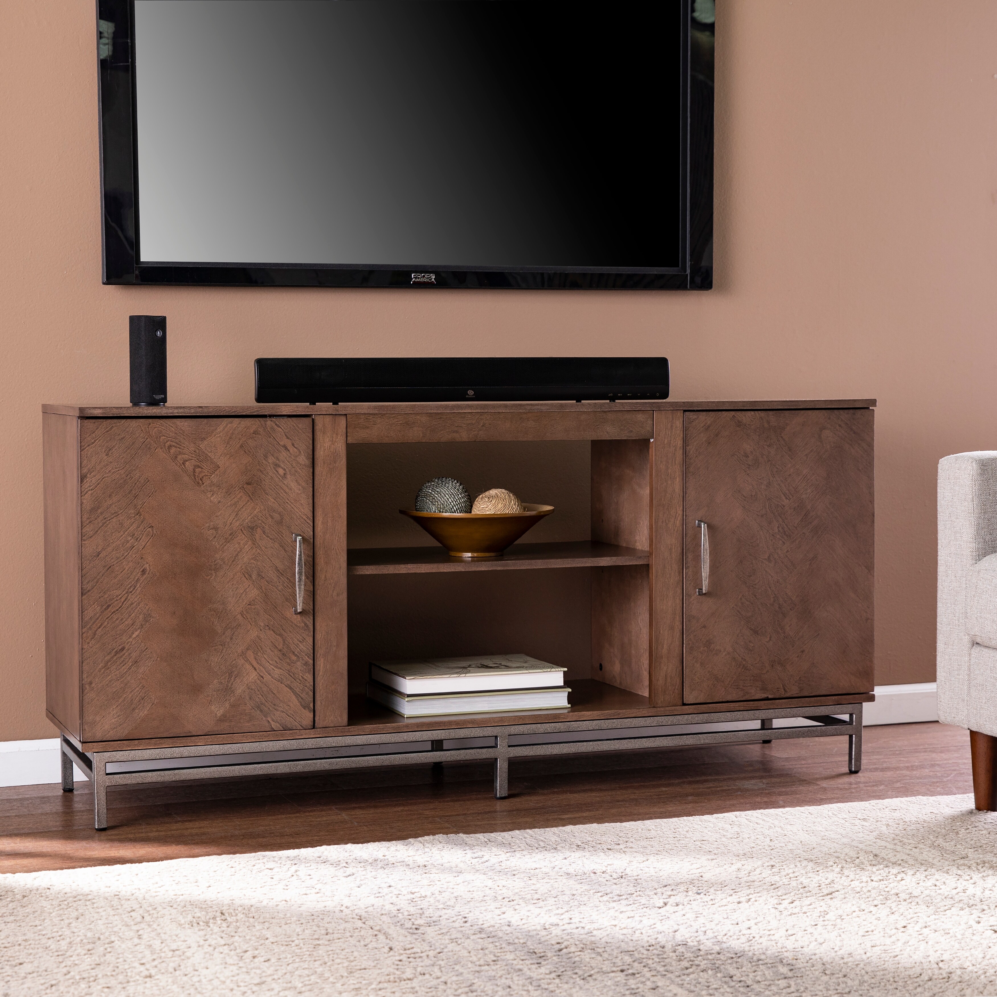 SEI Furniture Dibbonly Media TV Stand w/ Storage