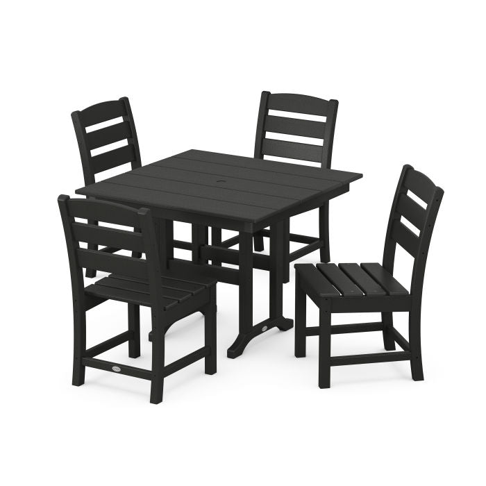 Polywood Lakeside Side Chair 5-Piece Farmhouse Dining Set PWS1149-1