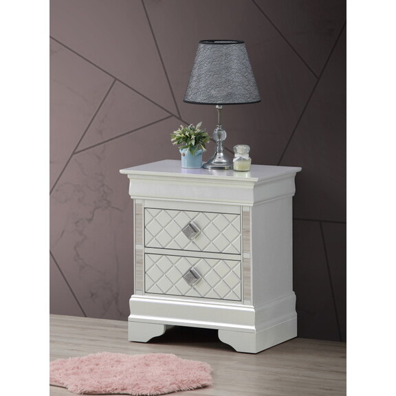 Glory Furniture Verona G6700 N Nightstand  Silver ...