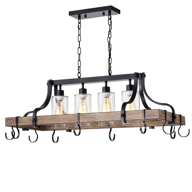 X 71 73 quot X 47 24 quot 4 light Blakes Island Chandelier Black Warehouse Of 