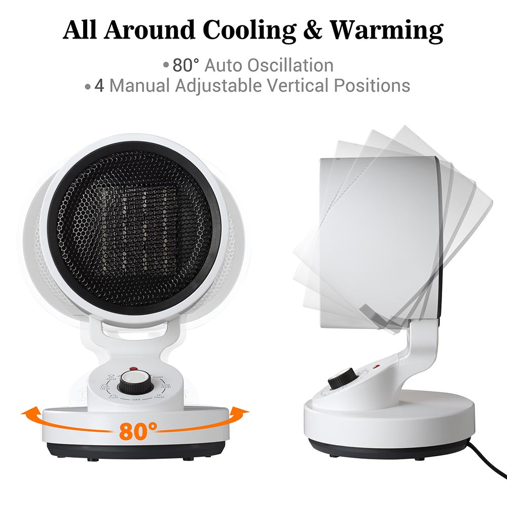 Yescom Portable Cooling Fan & Space Heater 1500w