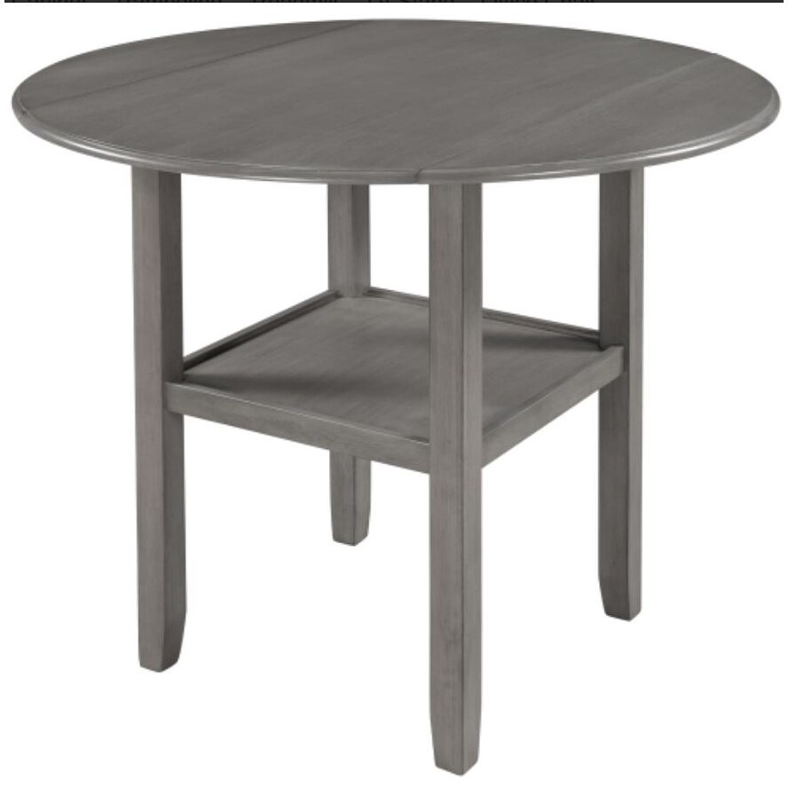 Round counter height kitchen dining table in Grey