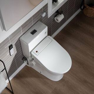 WOODBRIDGE Journey One Piece 1.1GPF1.6 GPF Dual Flush Elongated Toilet with Advance Smart Bidet Toilet in White T-0022