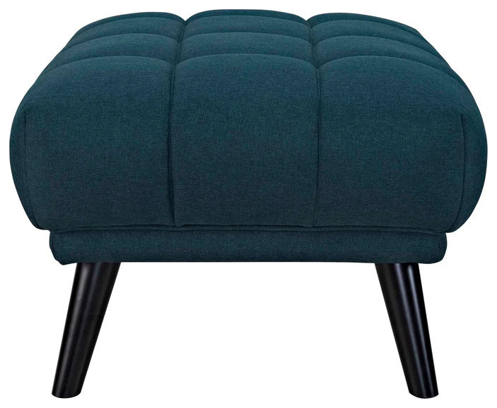 Stella Blue Upholstered Fabric Ottoman   Midcentury   Footstools And Ottomans   by V.S.D Furniture  Houzz