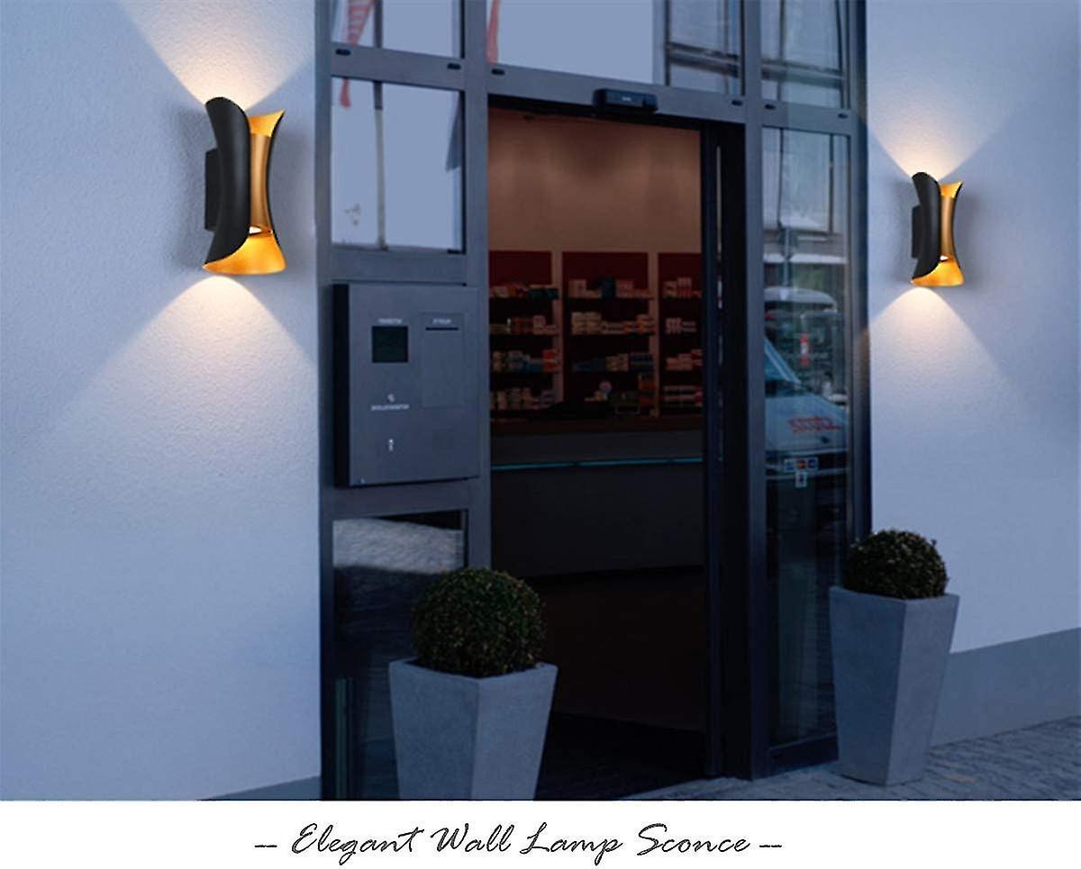 Modern Led Wall Light Sconces Ip65 Waterproof Outside Wall Lighting Indoor Outdoor Up Down Metal Wal