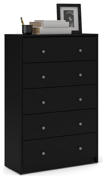 Tvilum Portland 3 Drawer Chest in Black   Transitional   Accent Chests And Cabinets   by Homesquare  Houzz