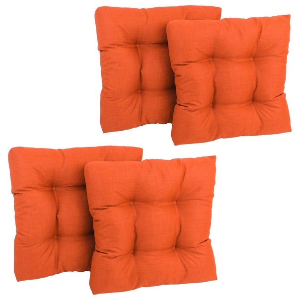 19-inch Square Tufted Indoor/Outdoor Chair Cushions (Set of 4) - 19