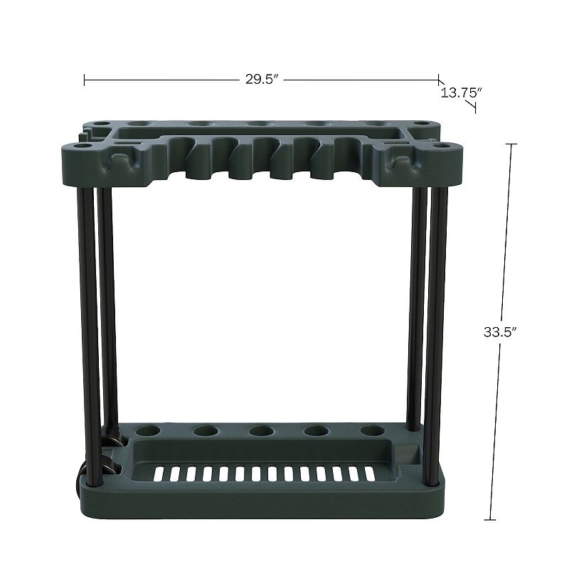 Stalwart Garden Tool Organizer Rolling Utility Cart