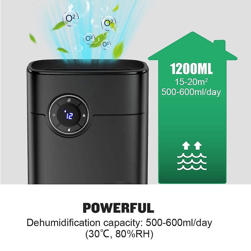 1200ml Portable Air Dehumidifier 2 In 1 Remove Damp Anion Purification Electric Air Purifier Quiet Air Cleaner For Home Kitchen