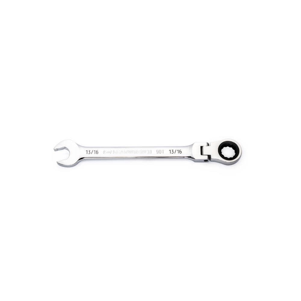 13/16 90T 12 Point Flex Head Ratcheting Combination Wrench