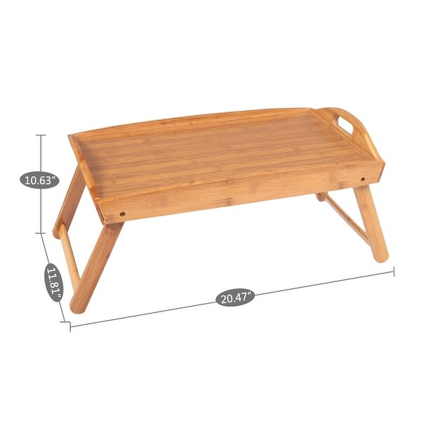 Bamboo Bed Tray Table - Lap Tray Table for Breakfast in Bed