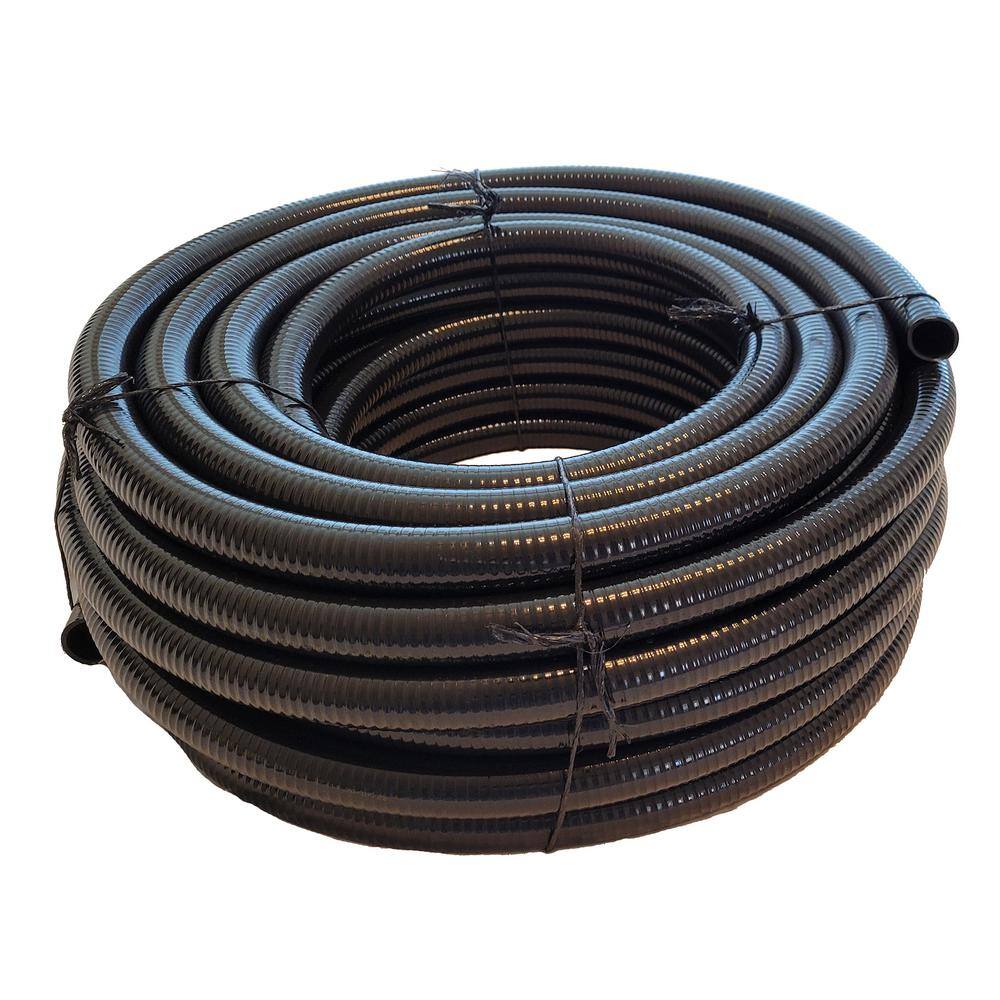 HYDROMAXX 12 in. x 50 ft. Black Non Metallic Flexible Liquid Tight Electrical Conduit LT012050B