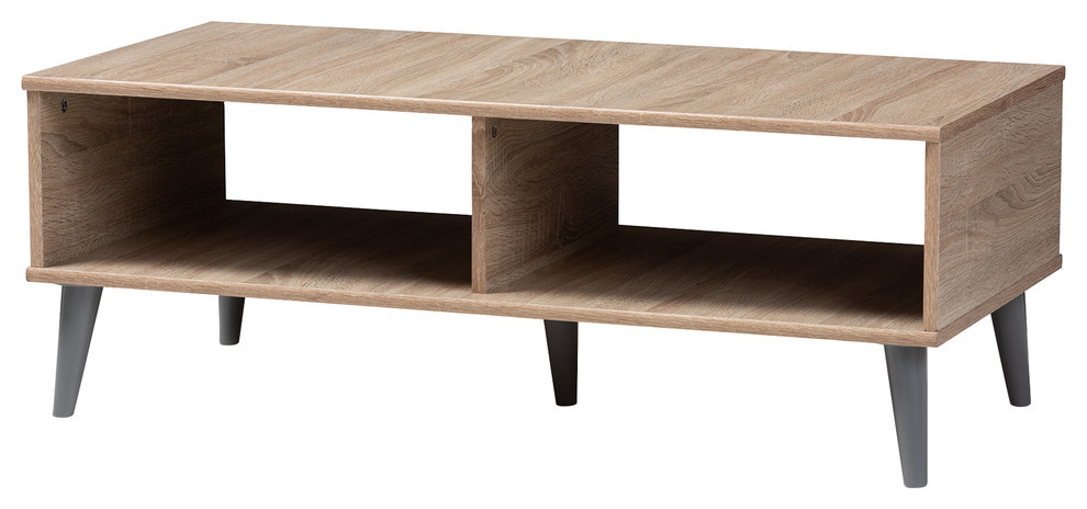 Pierre Mid Century Modern Wood Coffee Table   Midcentury   Coffee Tables   by Baxton Studio  Houzz