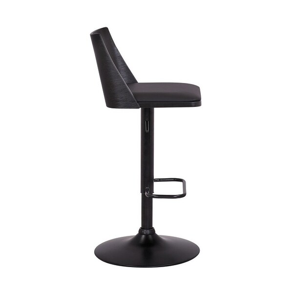 Bar Stool with Curved Open Design Back - 19 L X 17 W X 42 H Inches