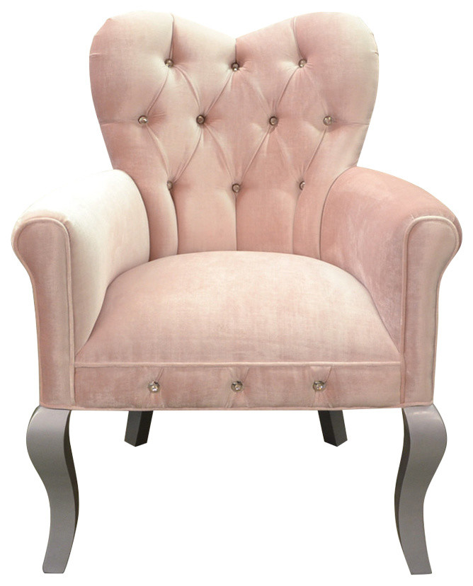 Amour Blush Accent Chair   Contemporary   Armchairs And Accent Chairs   by Haute House  Houzz