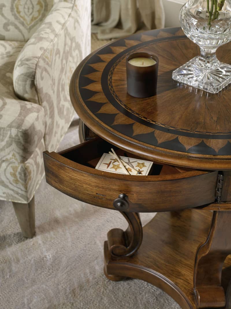 Hooker Furniture Archivist Round Accent End Table