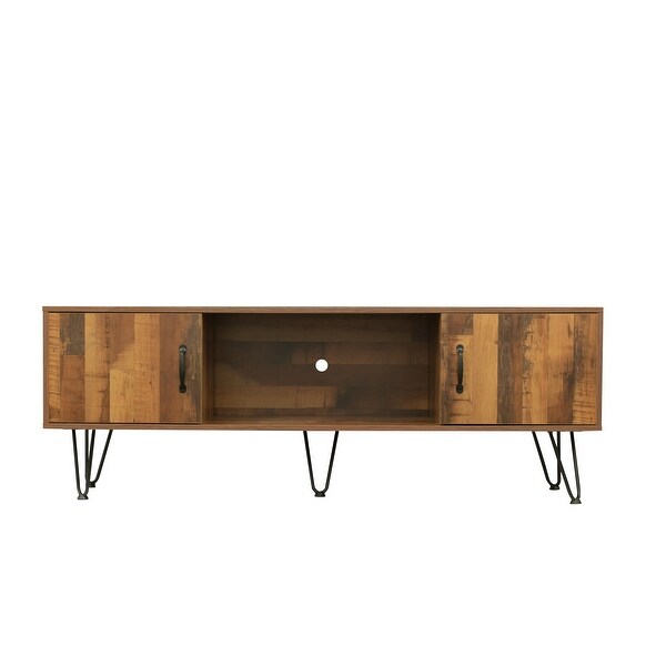 60 inch Wide Modern Industrial， Living Room Entertainment Center